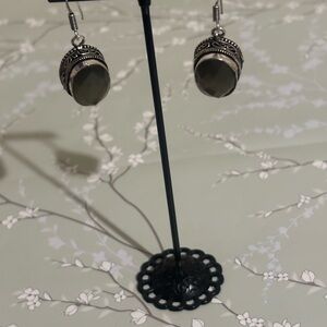 Cat Eyes sterling silver earrings